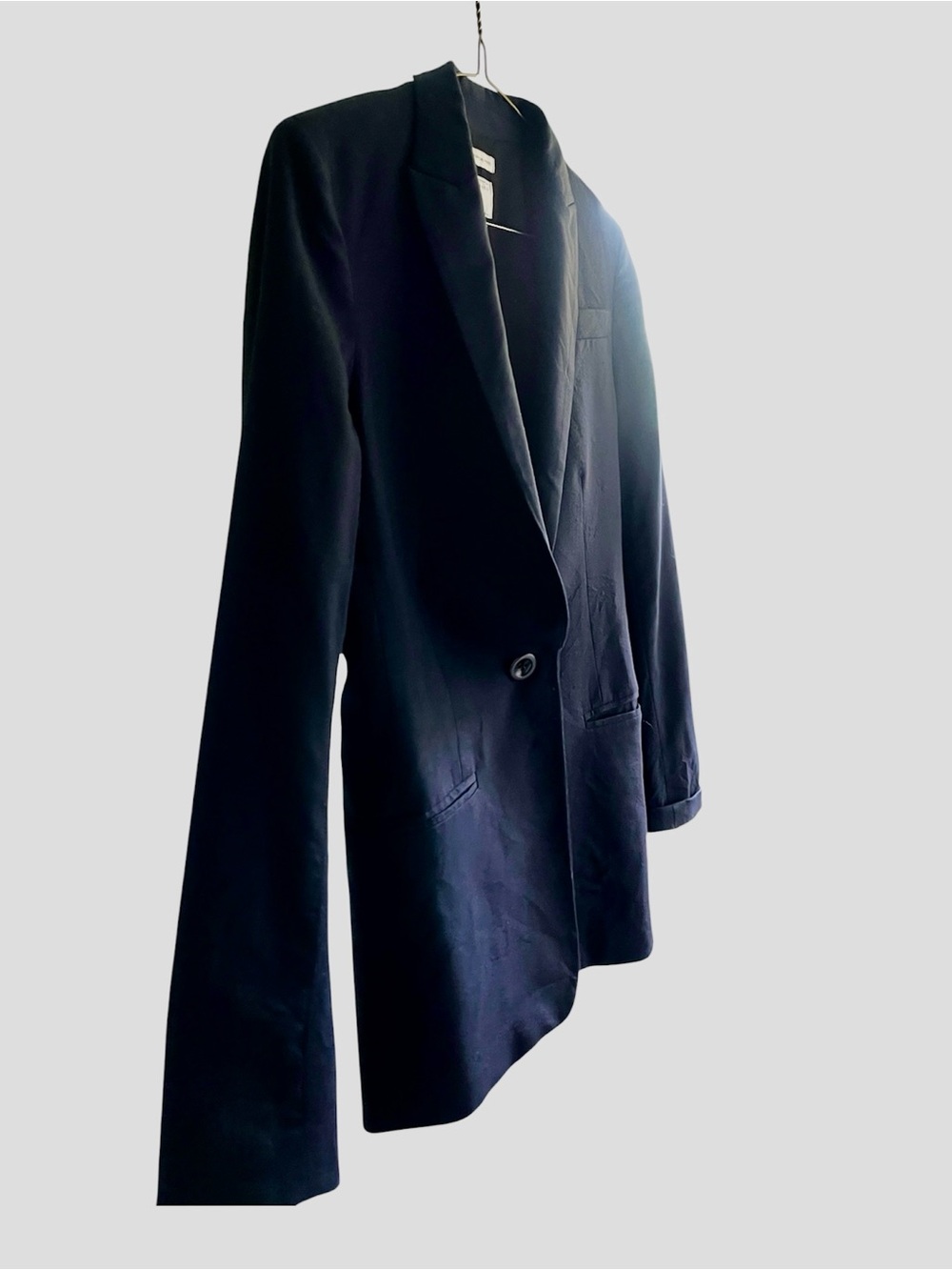 Club Monaco Navy Single-Breasted Blazer- tropical wool